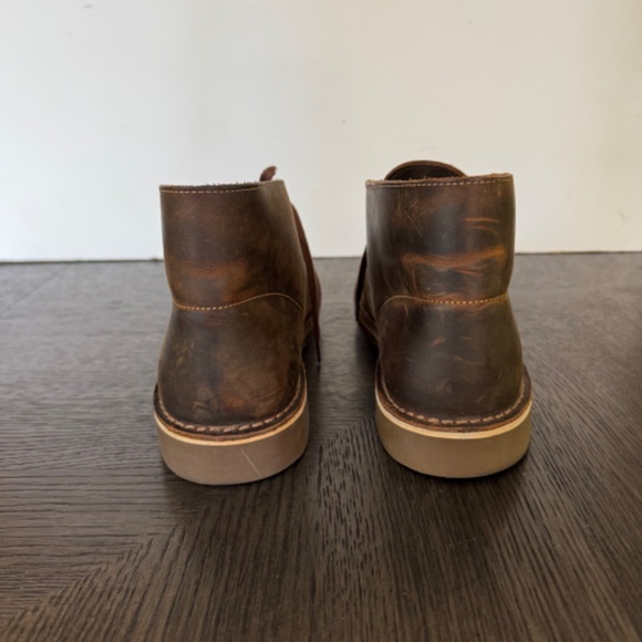 Clarks Chukka Boots Mens Brown Leather Bushacre 2 Desert 10.5M STYLE: 15522 - Picture 7 of 10